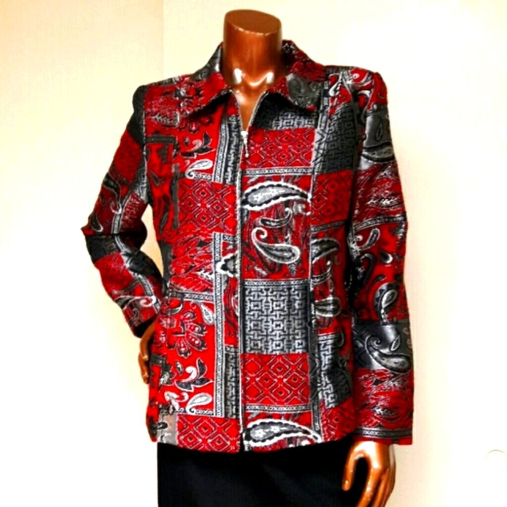 Christopher & Banks Brocade Paisley Jacket